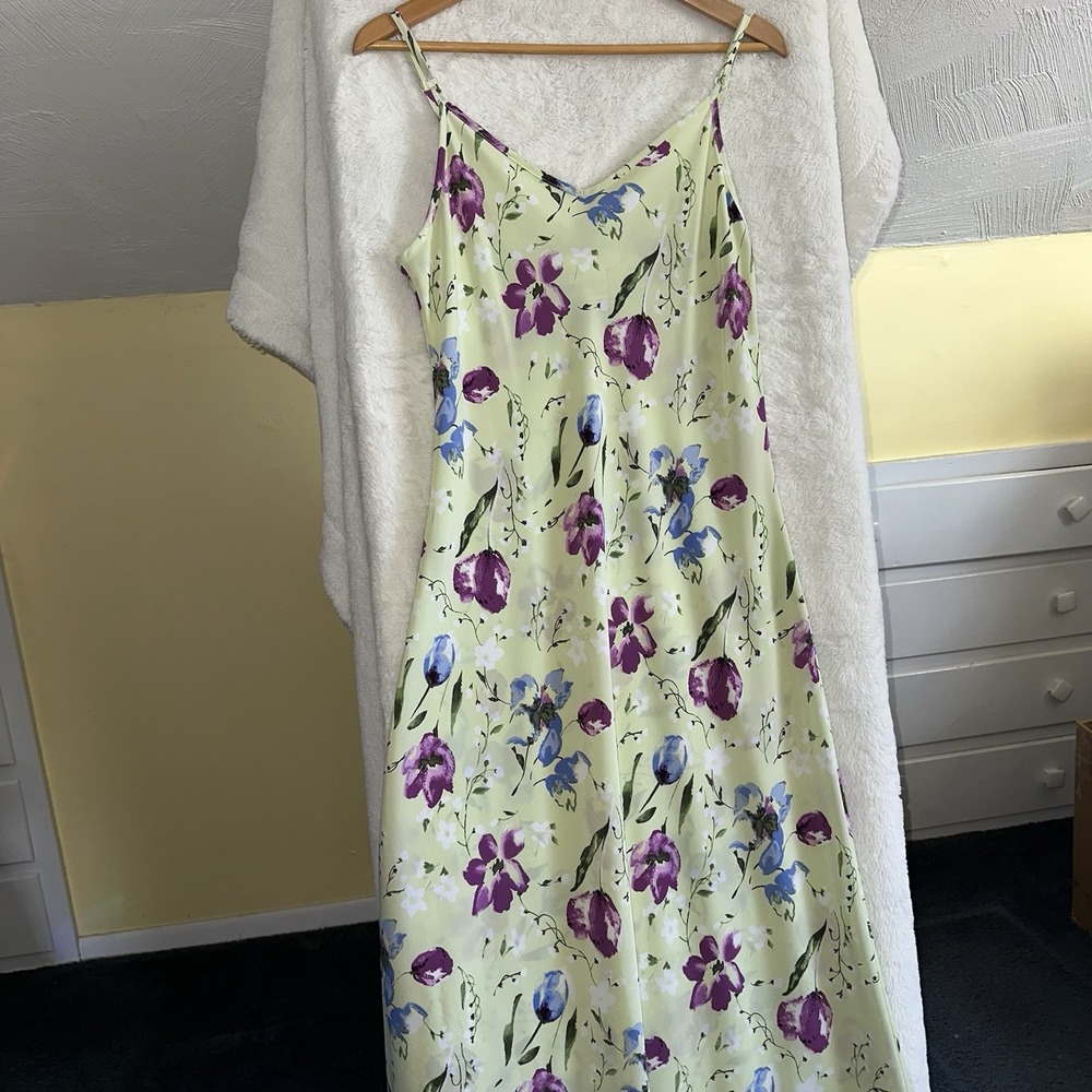 VTG Y2K 90's Express Dress Garden Sundress Maxi Cottagecore Floral Fairy Prom S - Picture 2 of 9